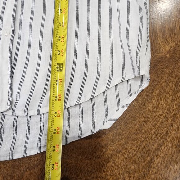 Women's Quince Long Sleeve Button Up Top Size Medium Relaxed Fit 100% Linen - Picture 6 of 8